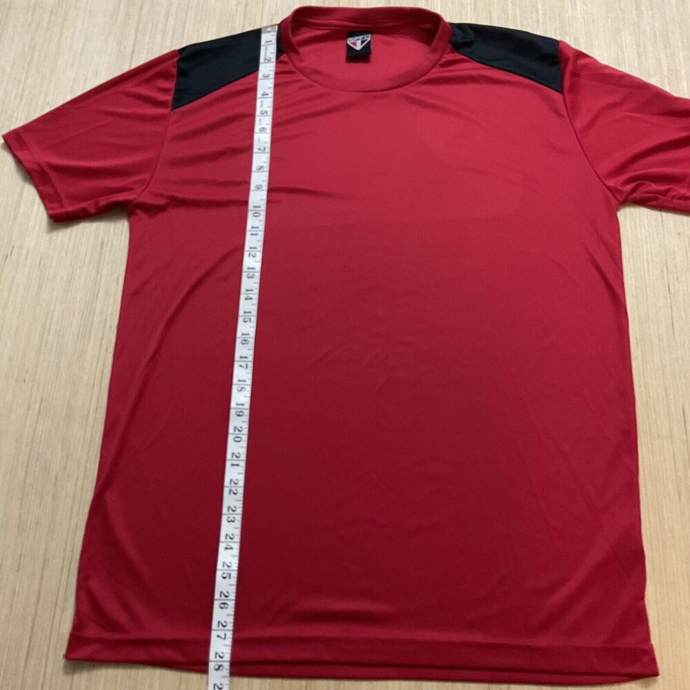 São Paulo SPFC Soccer  T-Shirt Red Black Large Grande Short Sleeve - Picture 3 of 7